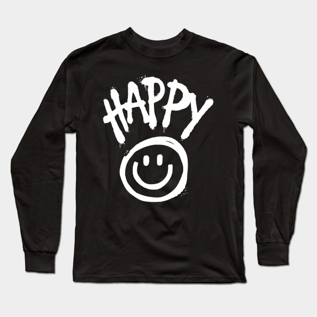 Happy Face Graffiti Long Sleeve T-Shirt by Juliet & Gin